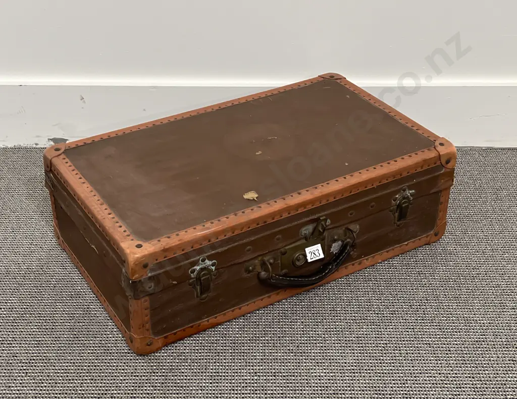Edwardian Card Leather Bound Travel Case Image 1++