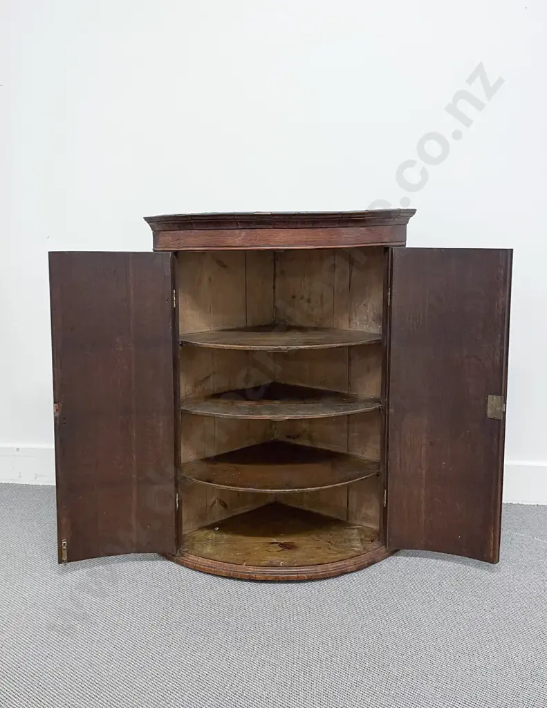 Geo III Oak Corner Wall Hanging Cabinet Image 1++