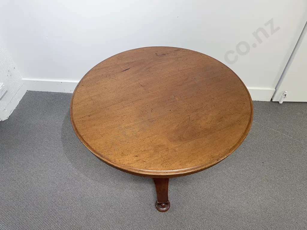 Wm IV Faded Mahogany Tilt-Top Circular Supper Table Image 1++