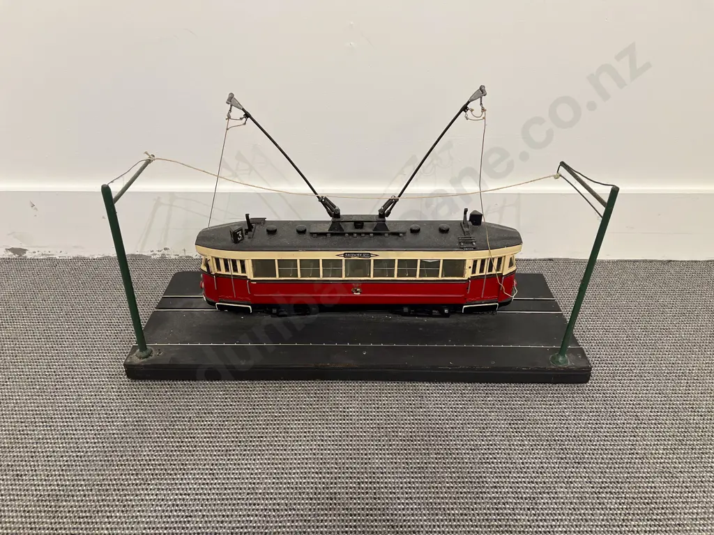 Vintage Scratch Built Wooden Model of a Christchurch Tram Image 1++