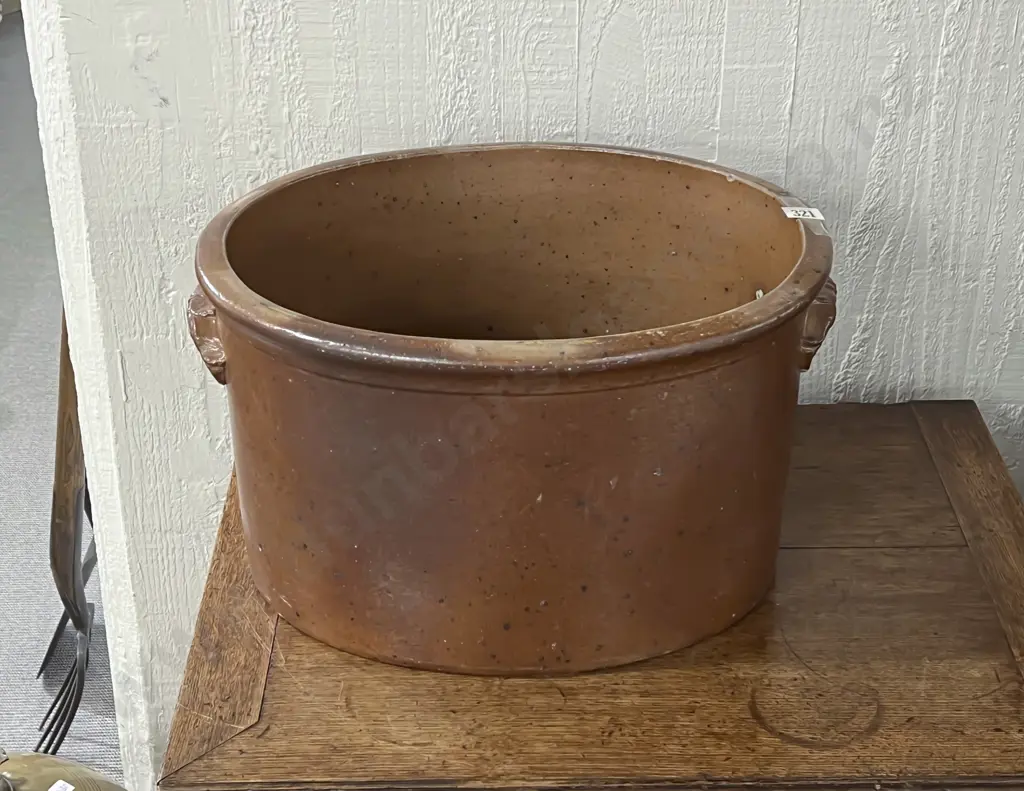 Victorian Scottish Stoneware Handled Tub Image 1++