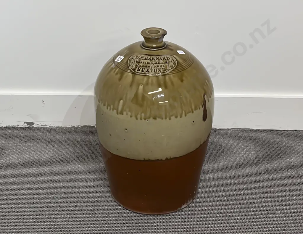 G F Barnard Wines & Spirit Merchants Buxton USA Stoneware Keg Image 1++