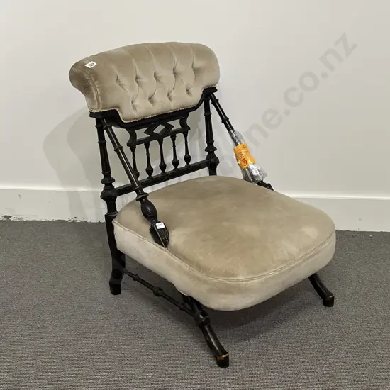 Late Vict Ebonised Nursing Chair