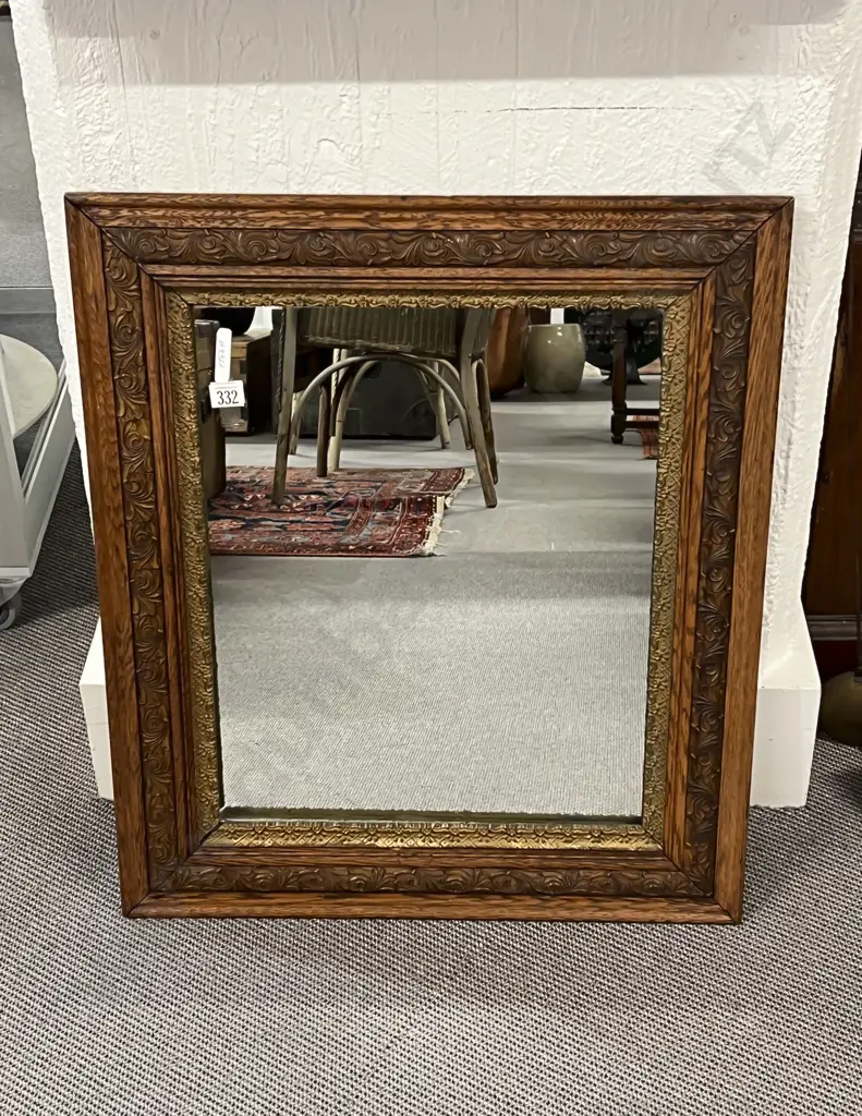 Decorative Oak Framed Mirror Image 1++