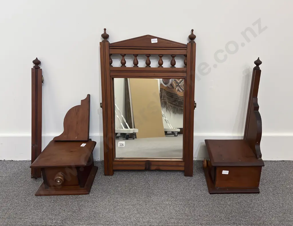 Edwardian Dressing Table Mirror & Supports Image 1++