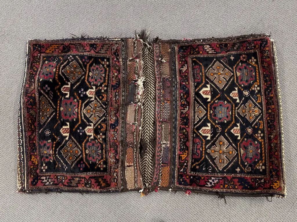 Antique Persian Double Saddle Bag Image 1++