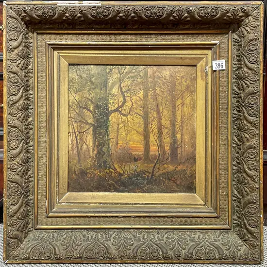 Pair Late Vict Oil on Board