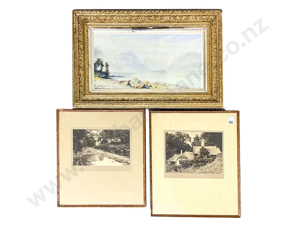 Pair English Rural Scene Photographic Prints Image 1++