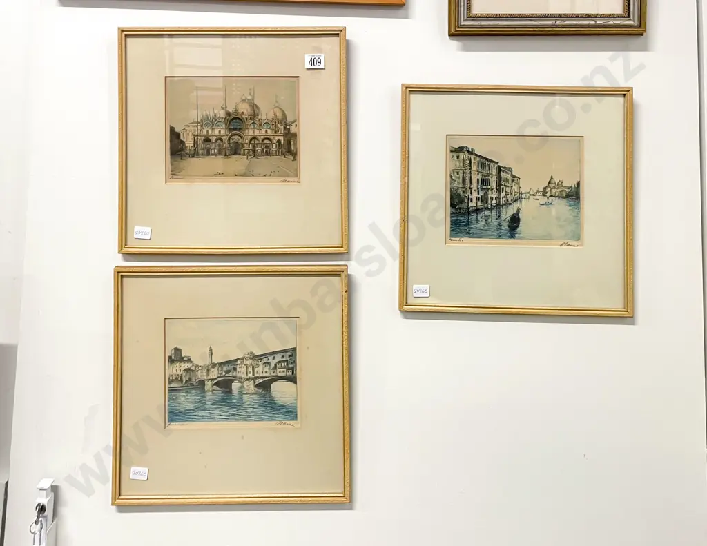 Set of Three Etchings - Italian historical Views Image 1++