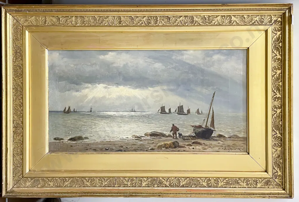 William Henry Borrow (1840-1905) - Fishing Fleet at Dawn Image 1++