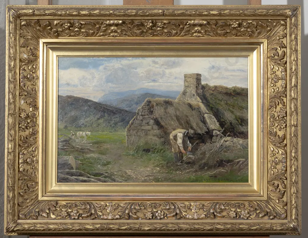 J Clayton Adams (English) - The Woodman's Cottage Lochnagar Image 1++