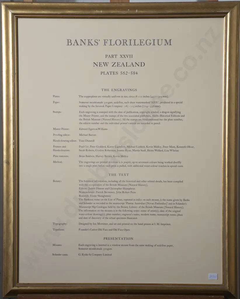 Banks Florilegium Two Engraving Plates & Text Plate (3) Image 1++