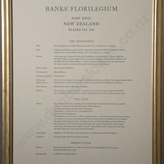Banks Florilegium Two Engraving Plates & Text Plate (3)