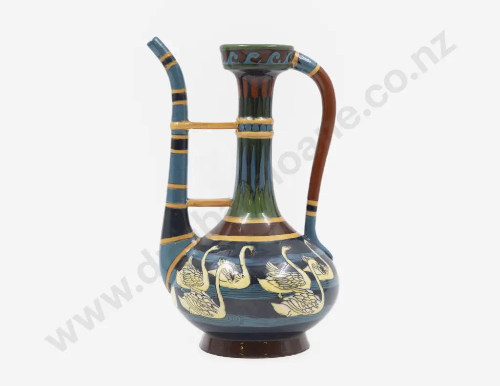 Shelley Intarsio Ornamental Swan Coffee Pot Image 1++