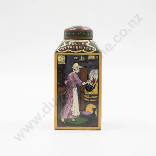 Shelley Intarsio Polly Put The Kettle On Tea Caddy