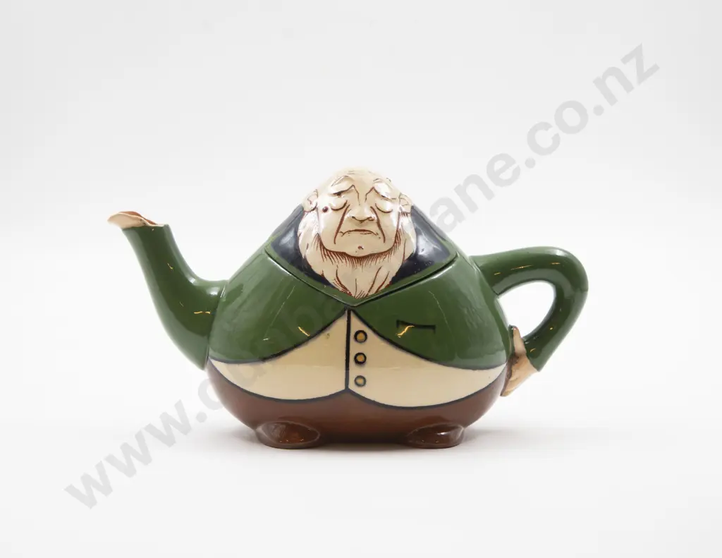Shelley Intarsio Paul Kruger Political Caricature Teapot Image 1++