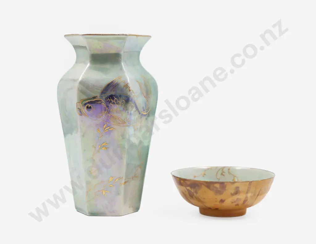 Shelley Walter Slater Vase & Small Dish Image 1++