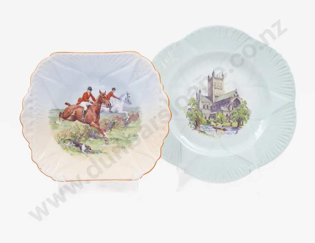 Four Various Shelley Cake Plates with Six Jam Dishes Image 1++