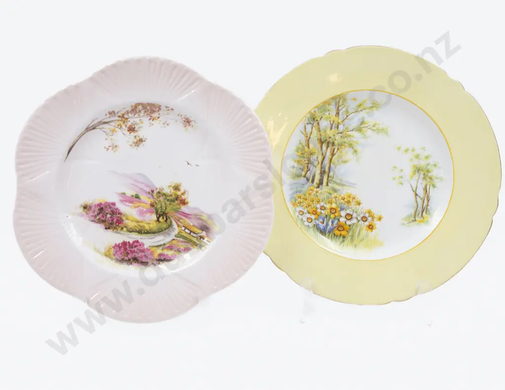 Four Various Shelley Cake Plates with Six Jam Dishes Image 1++