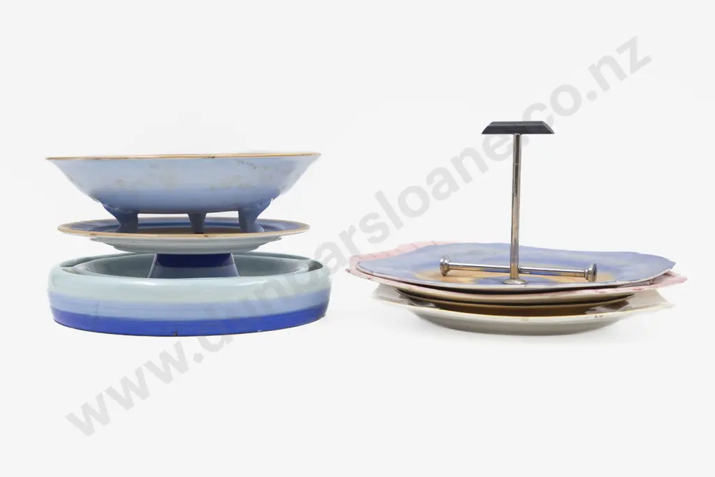 Various Shelley Cake Plates with Posy/Ring Vase & Cress Bowl with Saucer Image 1++