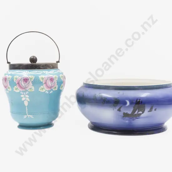 Shelley Biscuit Jar with Bowl & Two Plates