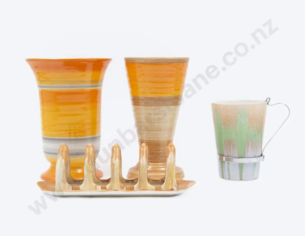 Four Various Shelley Pieces chip to toast stand Image 1++