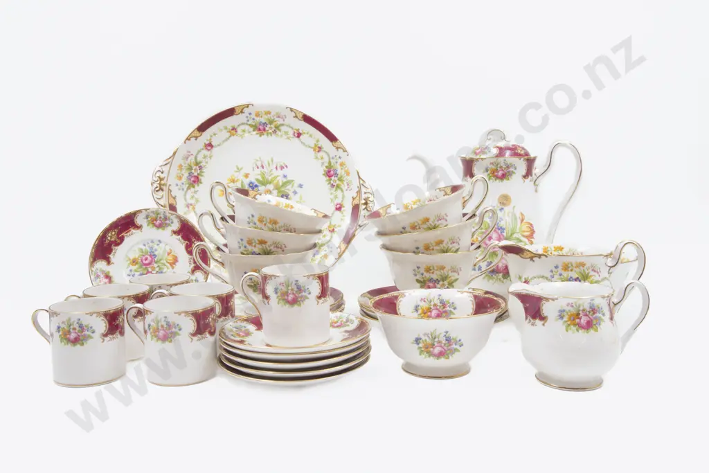 Shelley 21pce Tea Set with Coffee Set Image 1++