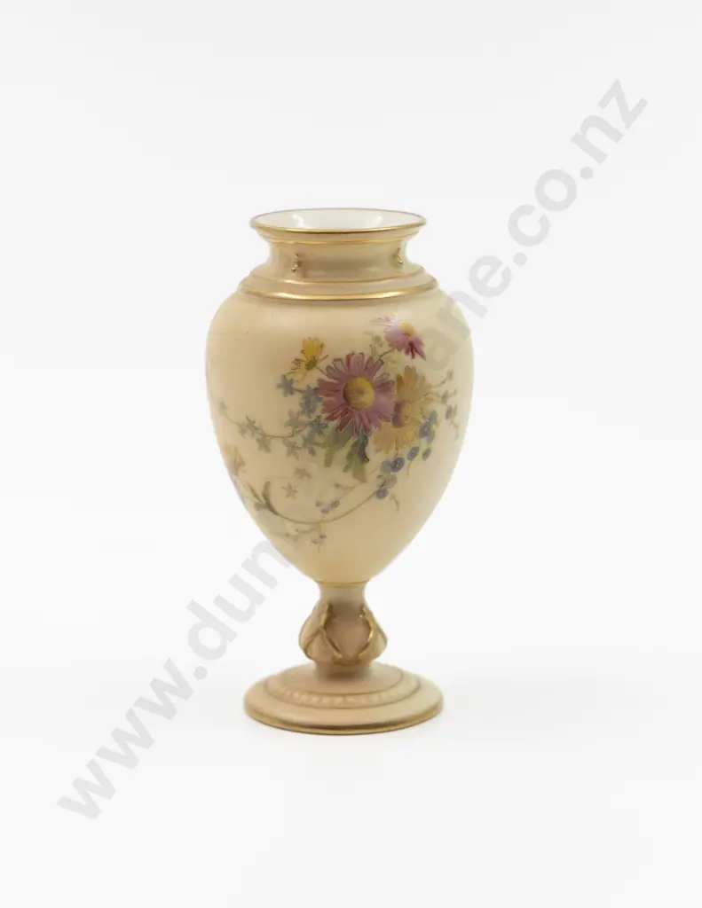 Royal Worcester Violet Globe and Urn Vase Image 1++