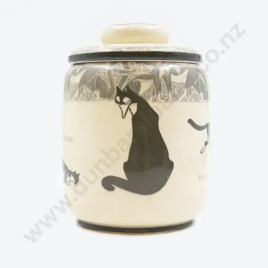 Royal Doulton Souter Cats Pattern Biscuit Barrel