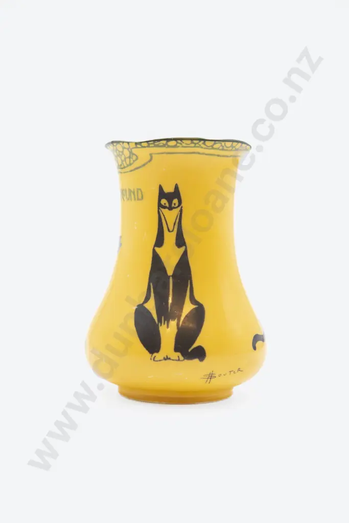 Royal Doulton Souter Cats Pattern Posy Vase Image 1++