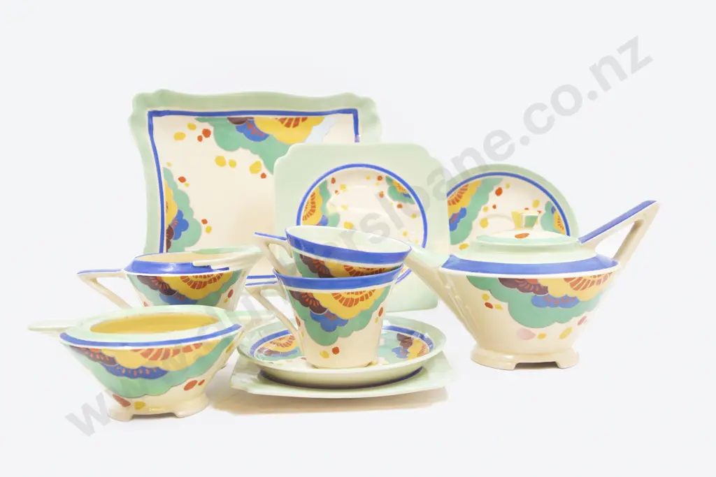 Royal Doulton Art Deco 10pce Gaylee Pattern Tea Set Image 1++