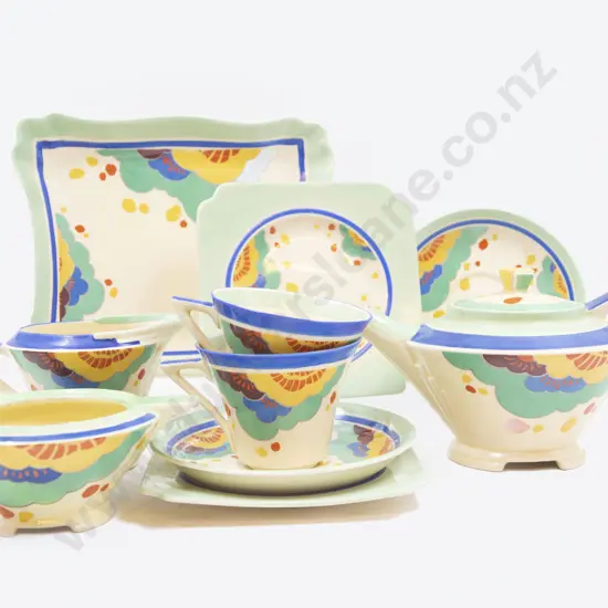 Royal Doulton Art Deco 10pce Gaylee Pattern Tea Set