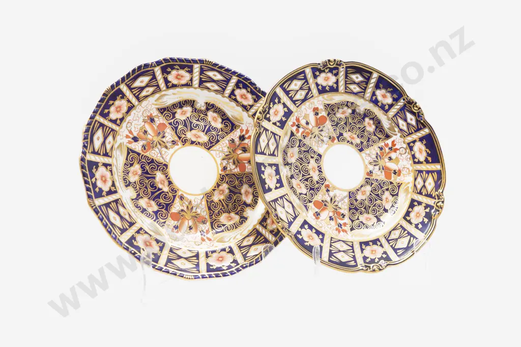 Two Royal Crown Derby Imari Pattern Plates Image 1++