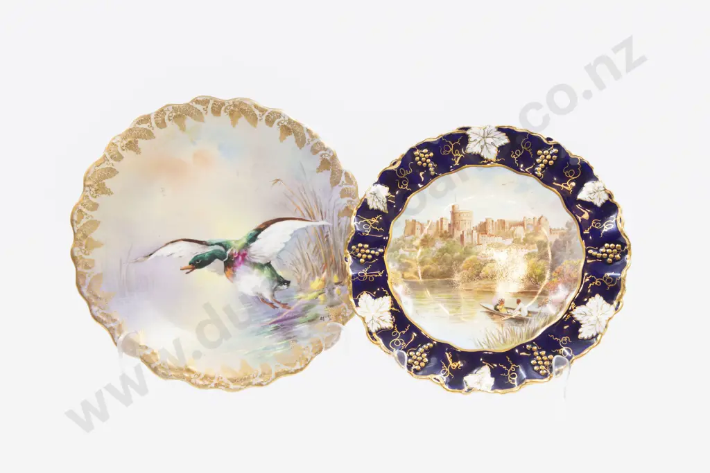 Royal Crown Derby Plate & Limoges Plate Image 1++