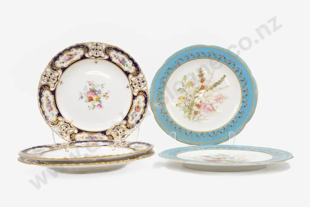 Five Mid-Late C19th English Dessert Plates Image 1++