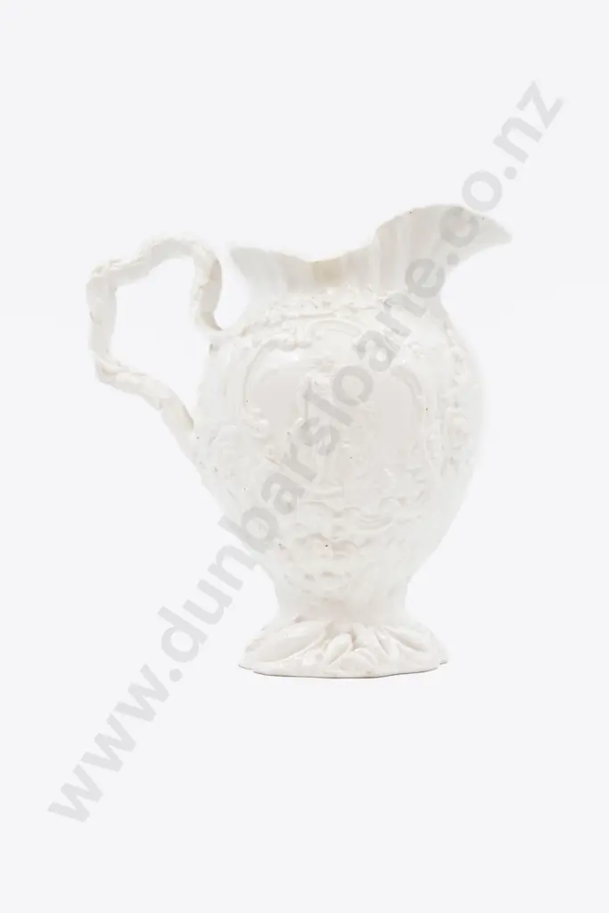 Victorian Copeland & Garrett Heavy Relief Moulded Whiteware Jug Image 1++