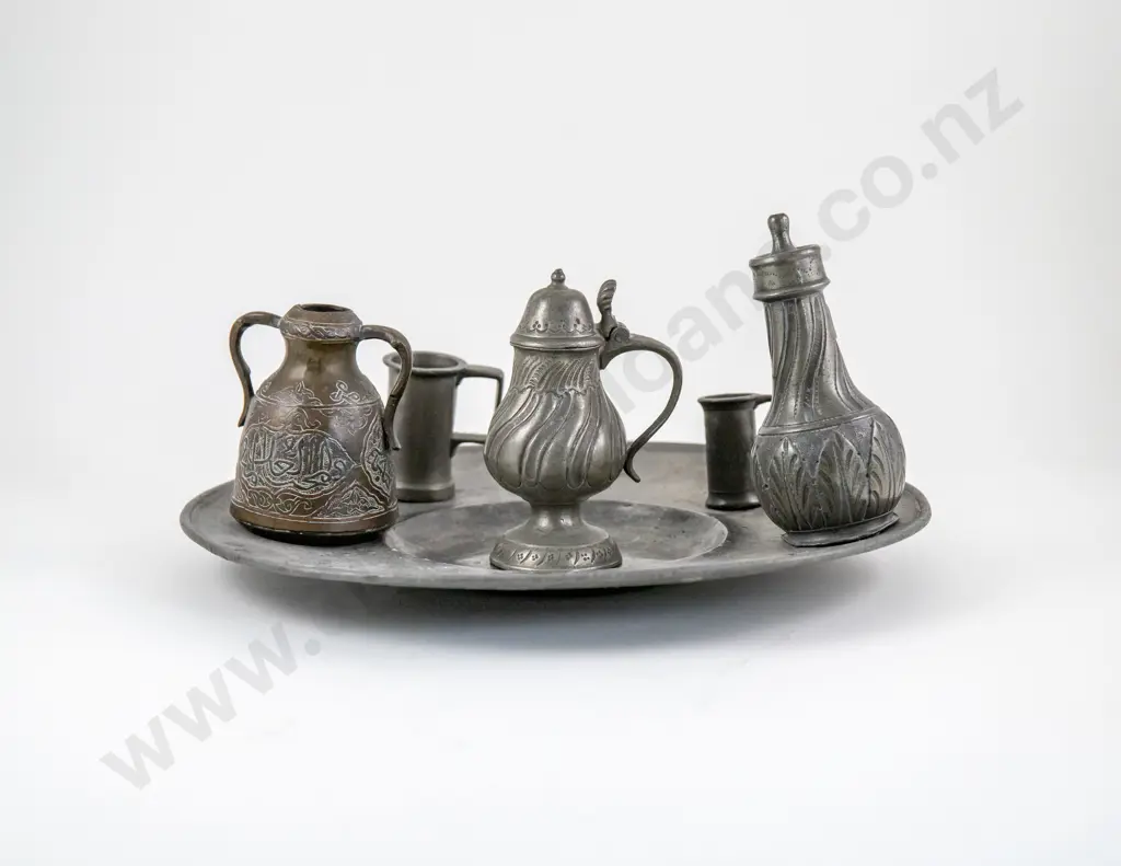 Large Georgian Pewter Plate Image 1++