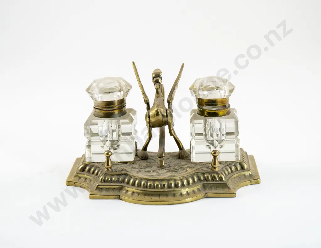 Small Cast Brass Desk Stand Image 1++