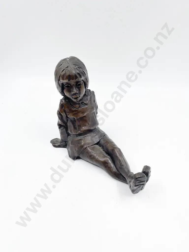 Ken Kendall (1928-2012) Untitled Bronze Of A Young Girl Resting Image 1++