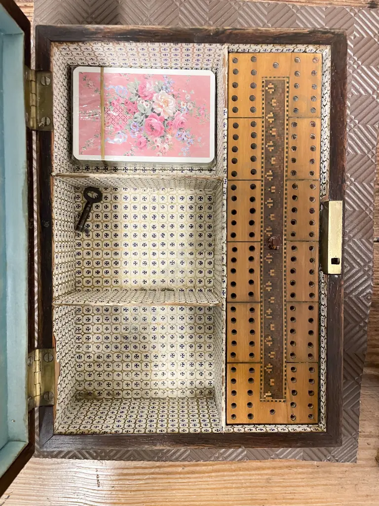 C19th Tunbridge Ware Games Box Image 1++