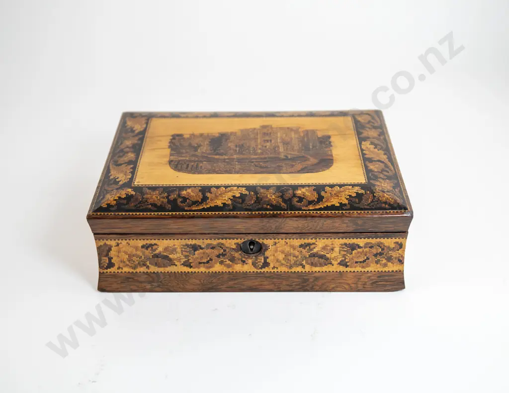 C19th Tunbridge Ware Games Box Image 1++