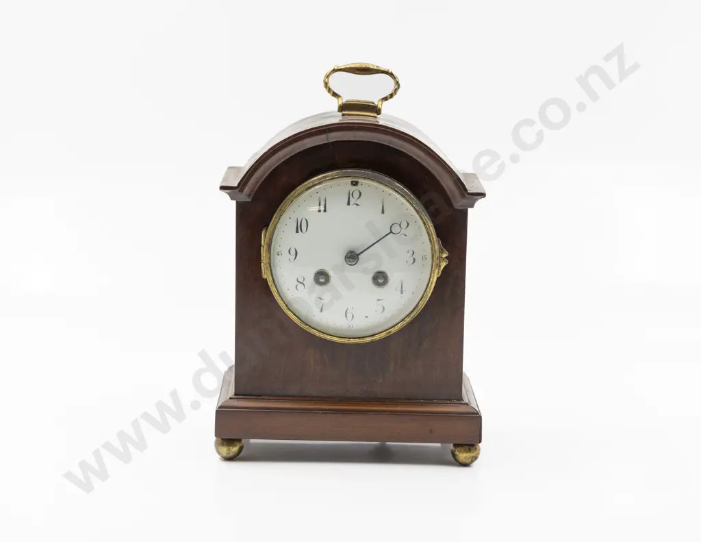 Regency Mahogany Library Clock Image 1++