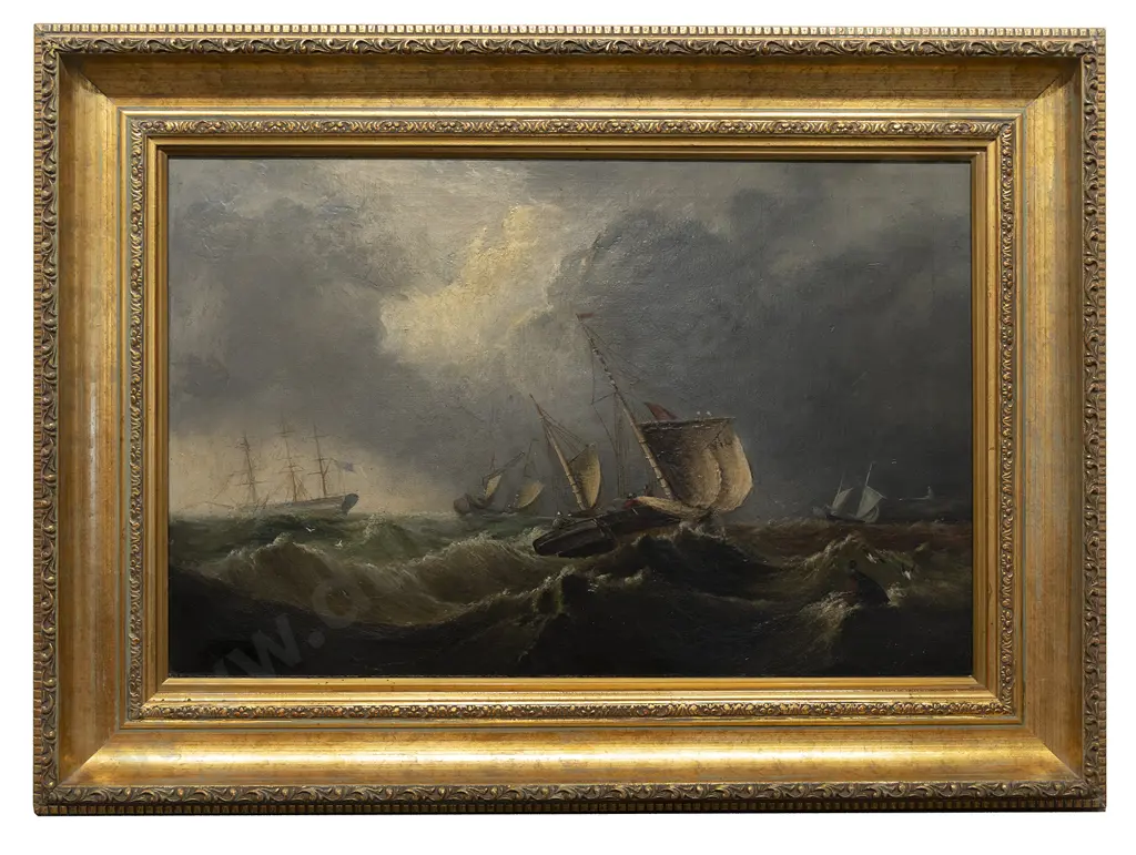 Unknown Artist - Seascape with Fishing Boats Image 1++