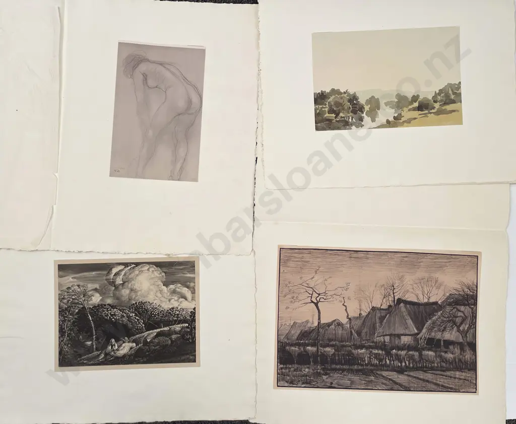 Four Unframed Ganymed Facsimile Prints (unframed) Image 1++