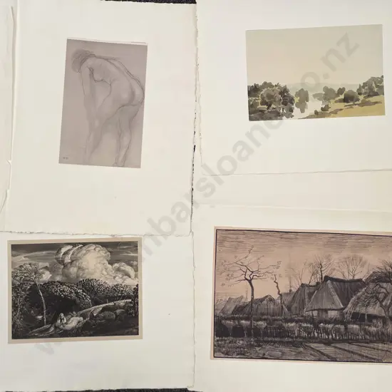 Four Unframed Ganymed Facsimile Prints (unframed)