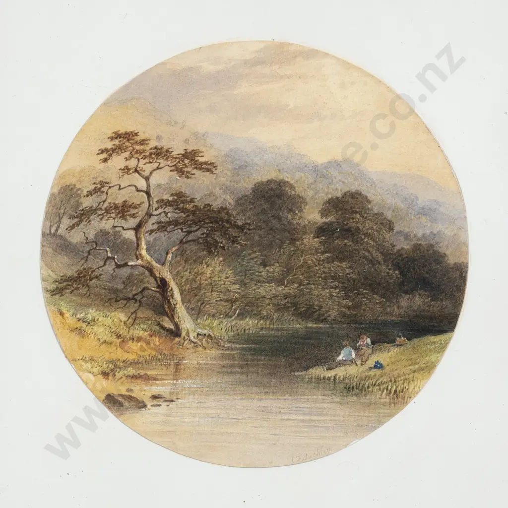 Unknown Artist - Boys Fishing Image 1++