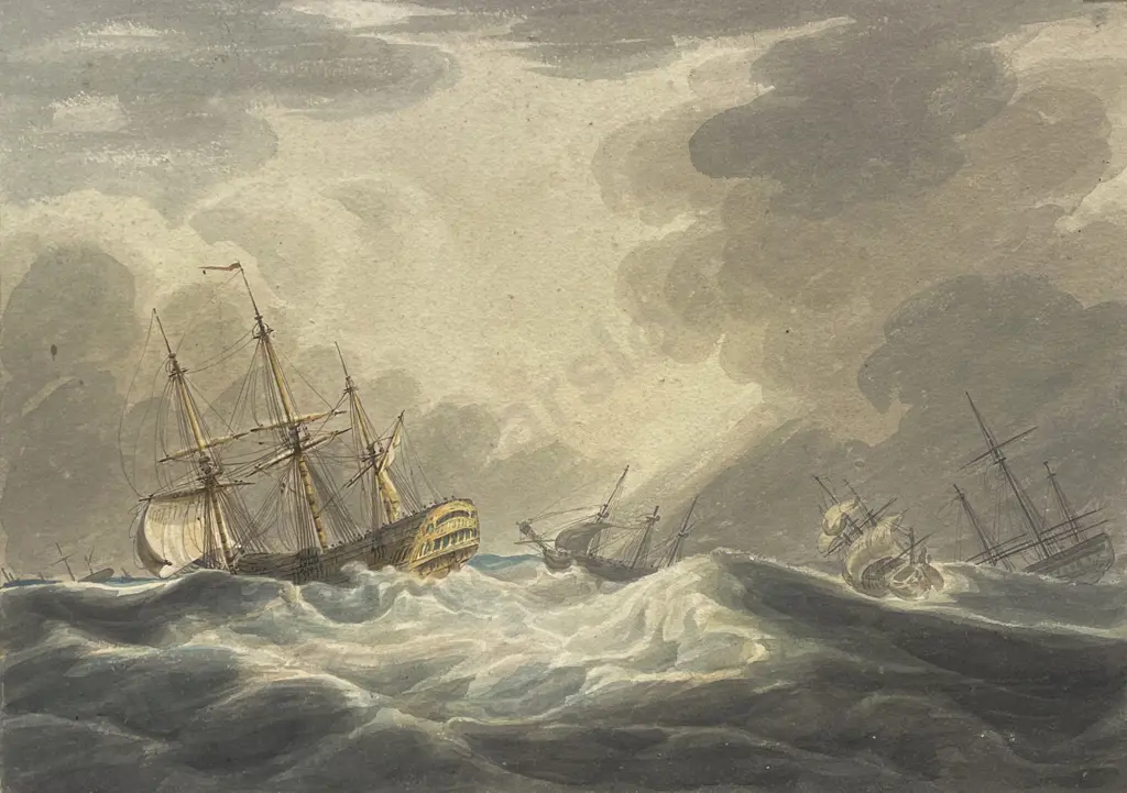 Unknown Artist - Marine Battle Scene Image 1++