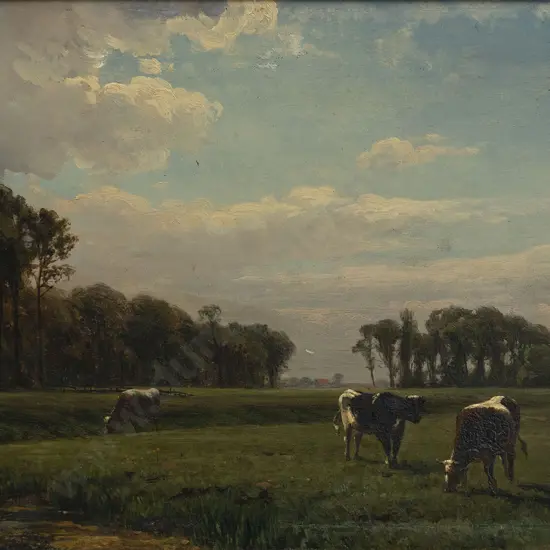 Willem Jan van den Berghe (Dutch 1823 - 1901) - Pastoral Landscape