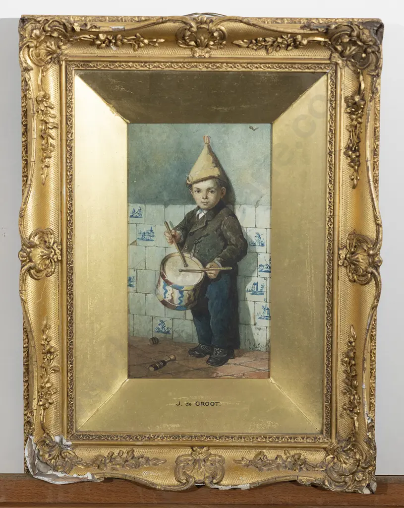 Josef de Groot (Dutch 1828-1899) - Drummer Boy Image 1++