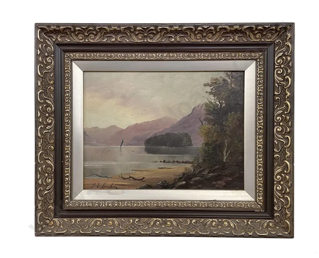 George E Pruden - Colonial Lake Scene Image 1++